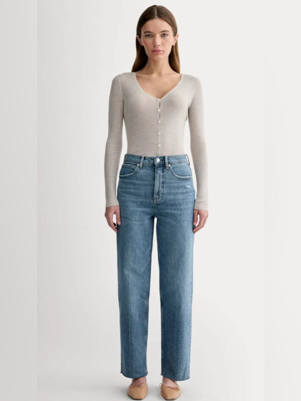 New Everlane THE WAY-HIGH® JEAN in DISTRESSED Size 31